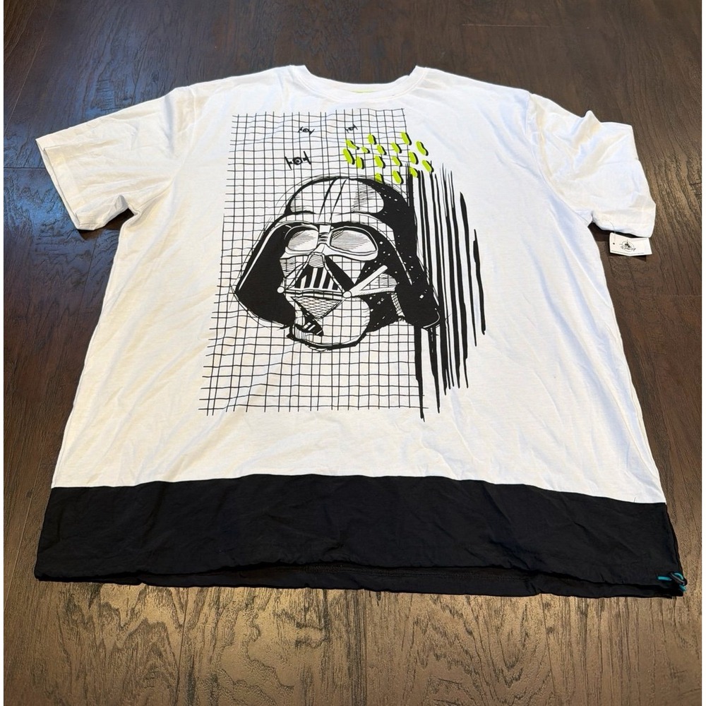 Star Wars Men Tee Graphic White Dark Vador Summer Disney nwt